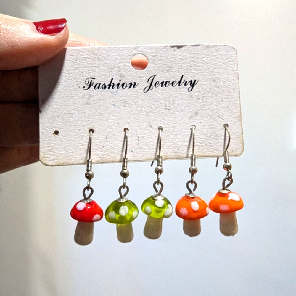 Mushroom Earrings!!